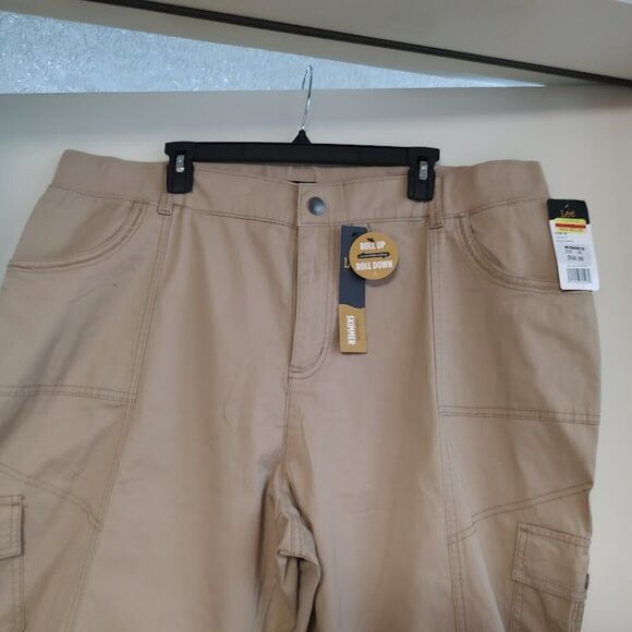 New Lee Wheatgrass Color Relaxed Fit Skimmer Pants Size Women's 22W Medium - Picture 2 of 3